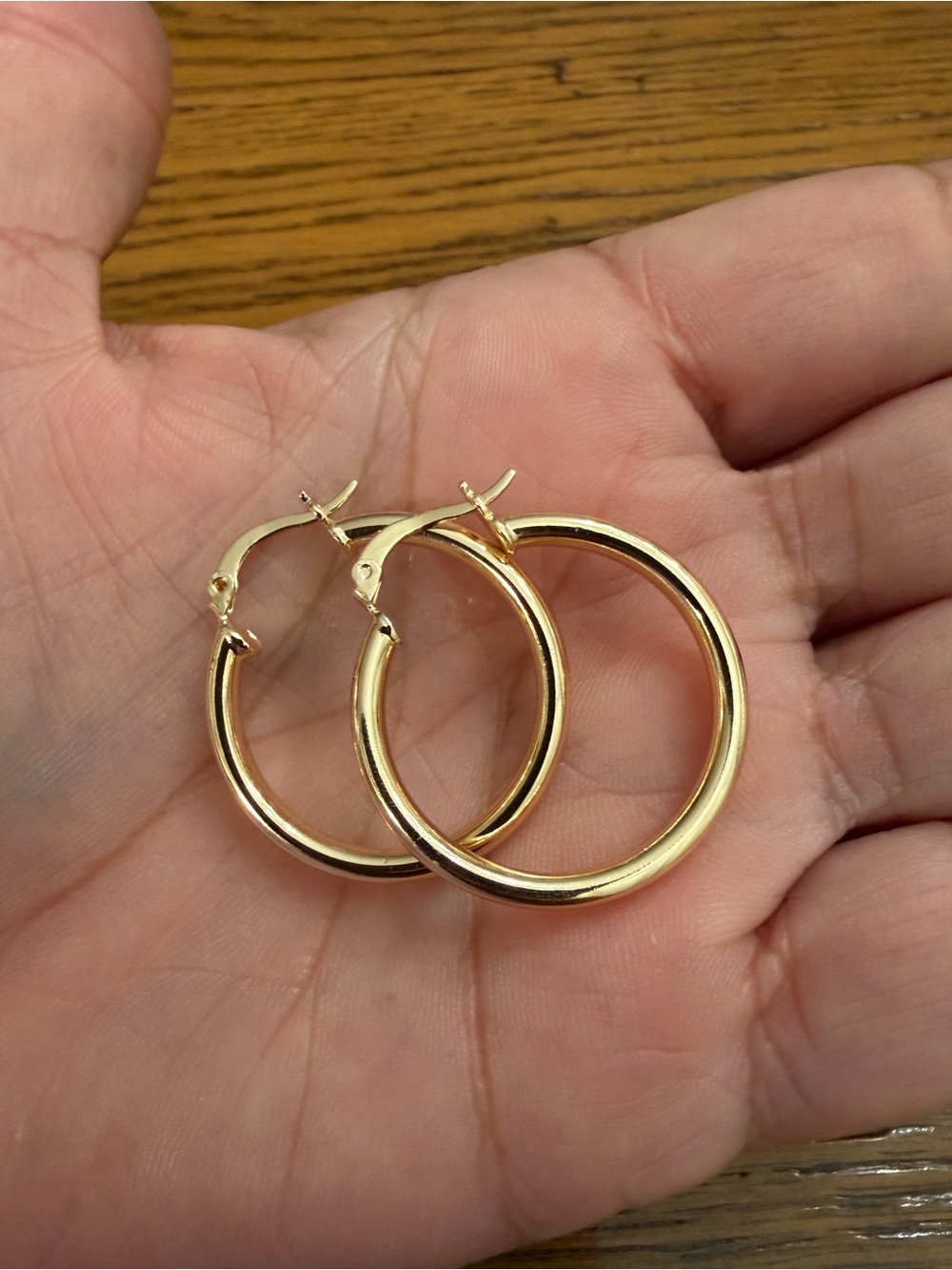Classic Gold Filled Hoop Earrings - Polished Gold